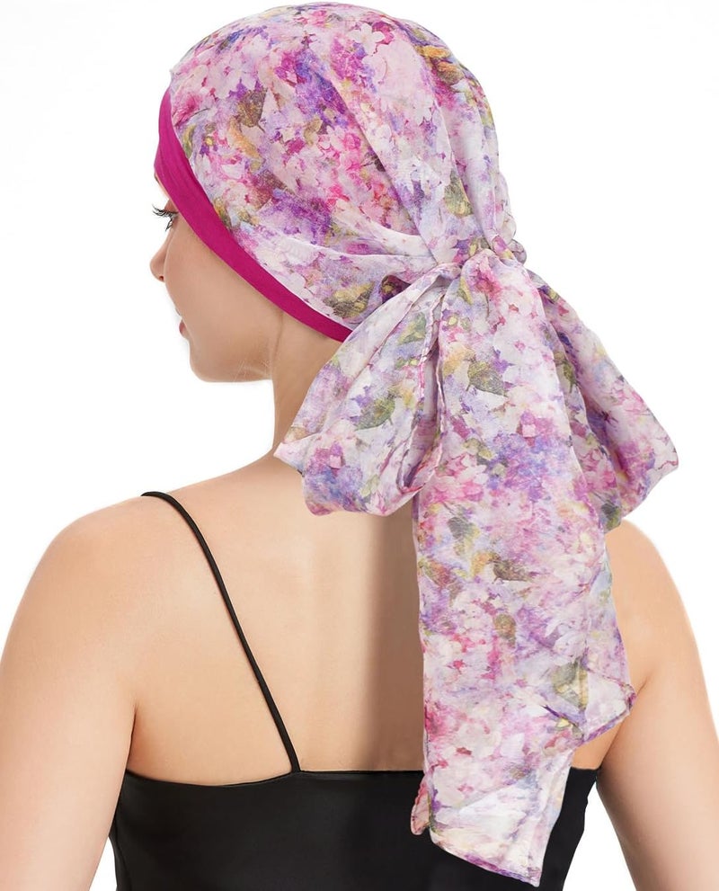 FADACHY Chemo Headwear for Women Full Coverage Head Scarf Hair Wrap Head Covering for Cancer Chemotherapy Patients, Hair Loss - Image 2